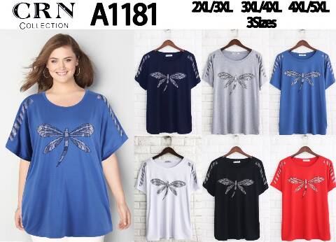 Bluzka damskie A1181 Mix kolor 2XL-5XL 1