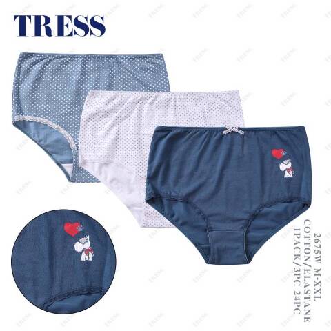 Majtki damskie 2675W Mix kolor M-2XL