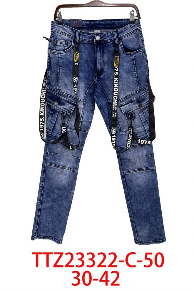 Jeansy męskie TTZ23322-C-50 1 KOLOR 30-42 1