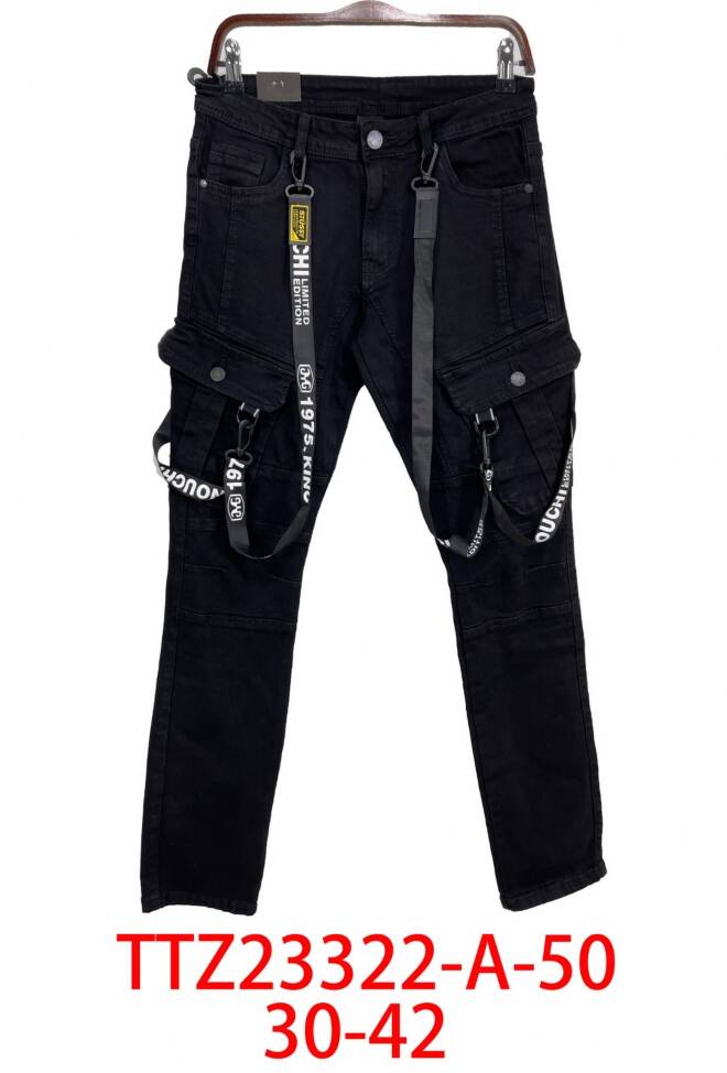 Jeansy męskie TTZ23322-A-50 1 KOLOR 30-42 1