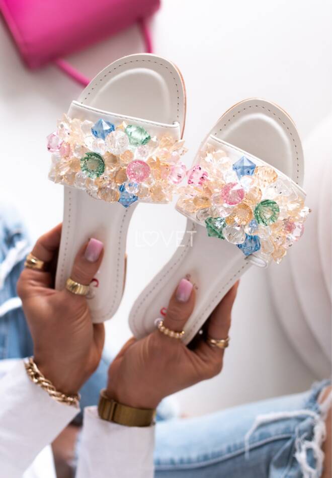 Klapki Damskie 98135 WHITE 36-41 1