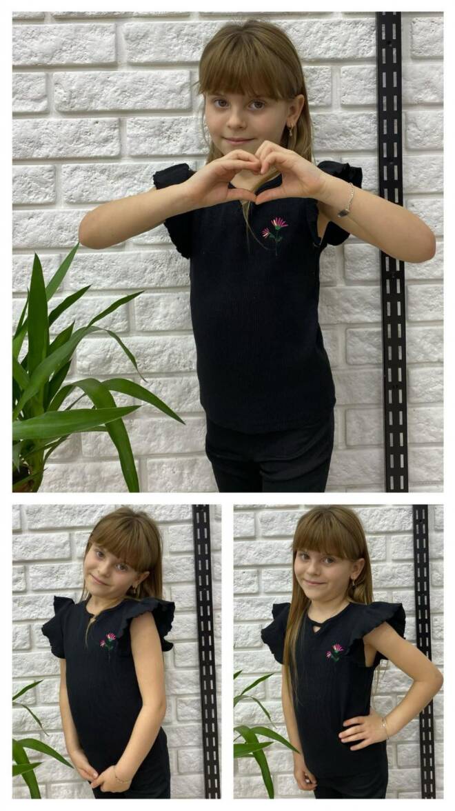 Bluzki dziewczęce 1150 1 KOLOR 2-8
