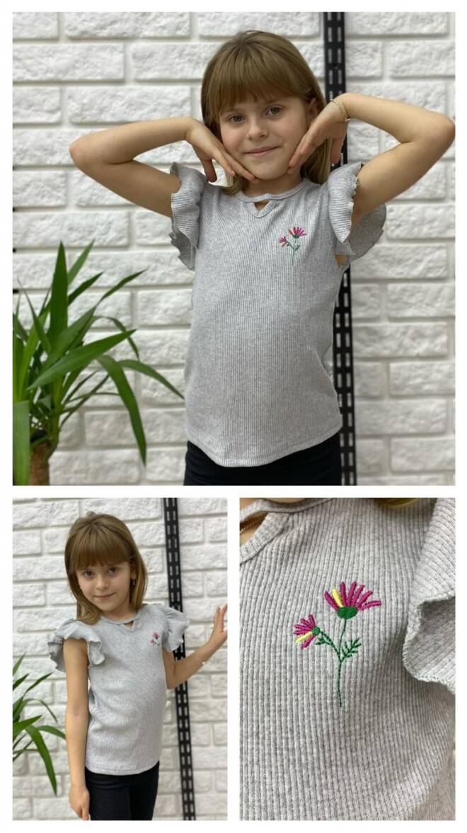 Bluzki dziewczęce 1152 1 KOLOR 2-8