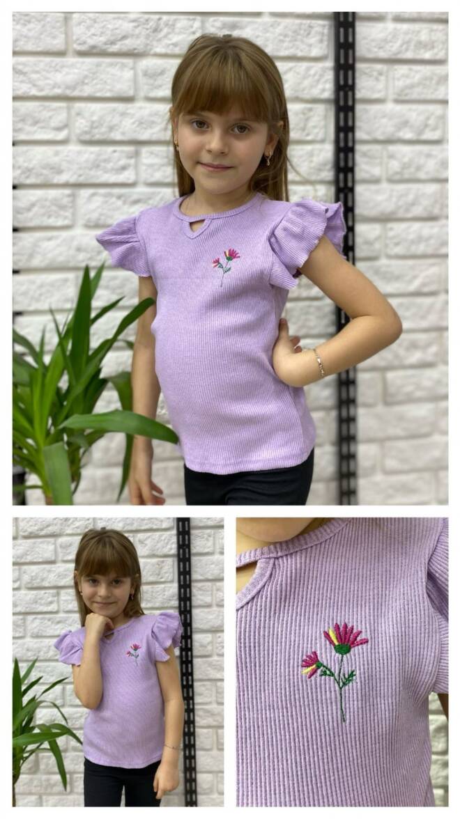 Bluzki dziewczęce 1154 1 KOLOR 2-8