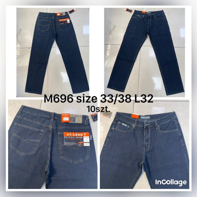 Jeansy męskie M696 1 KOLOR 33-38 1