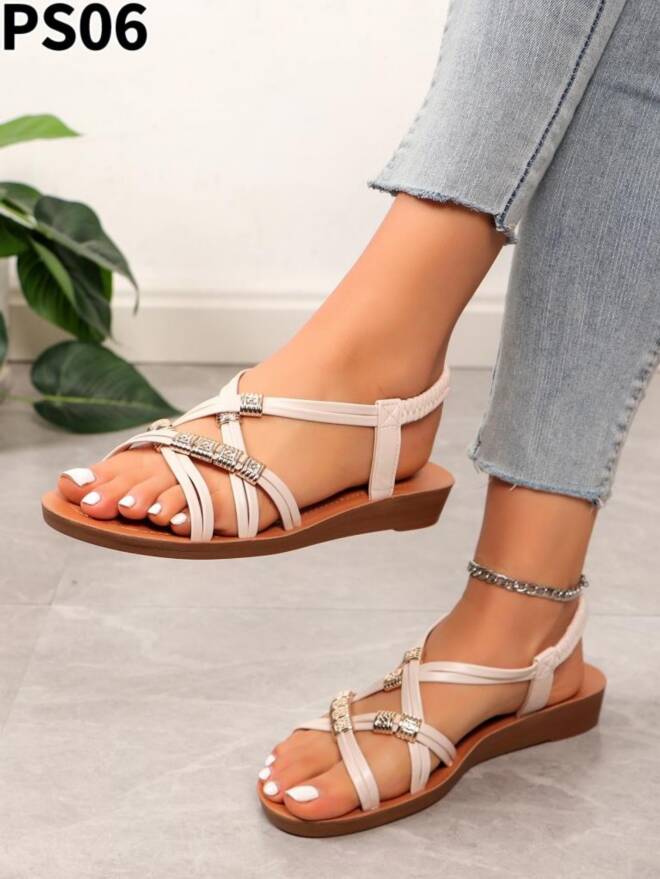 Sandały damskie PS06 BEIGE 36-41 1