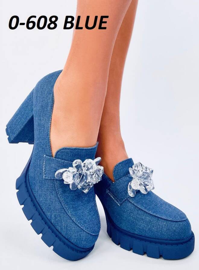 Czółenka Damskie 0-608 BLUE 36-41 1