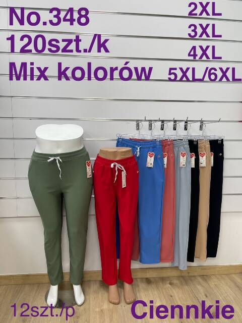 Spodnie damskie 348 Mix kolor 2XL-6XL												 1