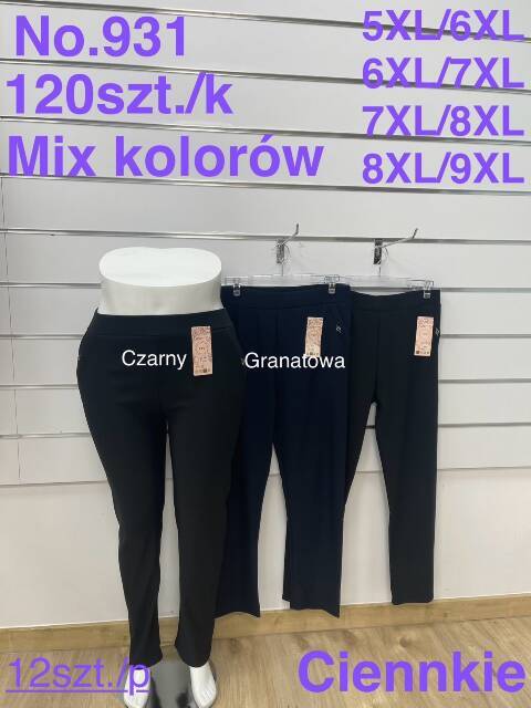 Spodnie damskie 931 Mix kolor 5XL-9XL