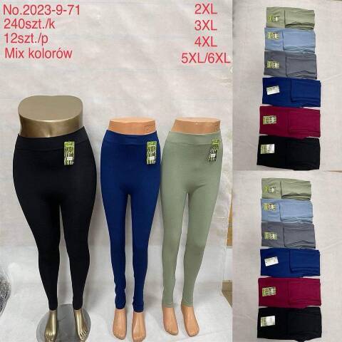 Leginsy damskie 2023-9-71 Mix kolor 2XL-6XL