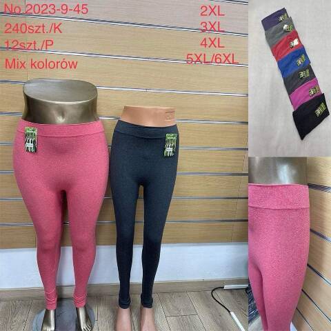 Leginsy damskie 2023-9-45 Mix kolor 2XL-6XL
