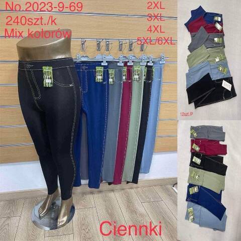 Leginsy damskie 2023-9-69 Mix kolor 2XL-6XL