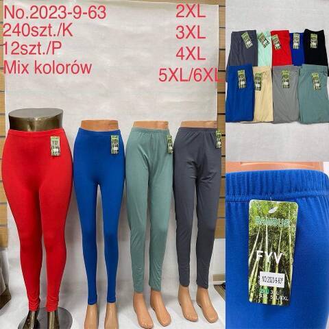 Leginsy damskie 2023-9-63 Mix kolor 2XL-6XL