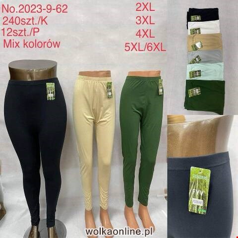Leginsy damskie 2023-9-62 Mix kolor 2XL-6XL