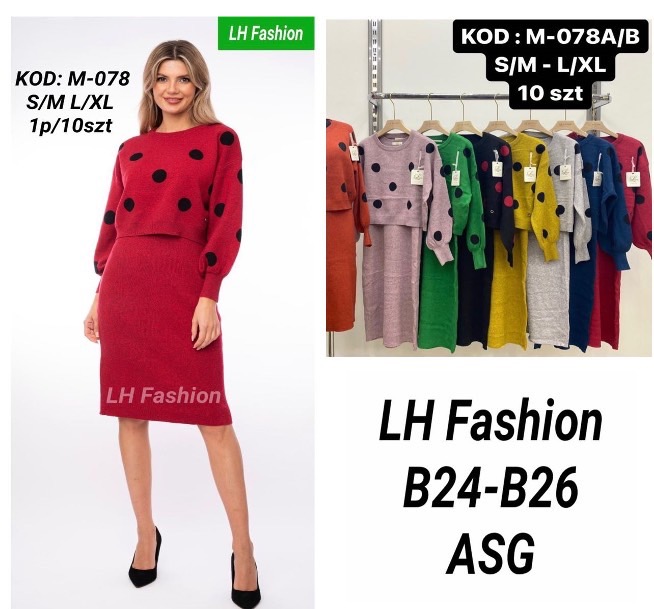 Sukienka damskie M-078 Mix kolor S/M-L/XL