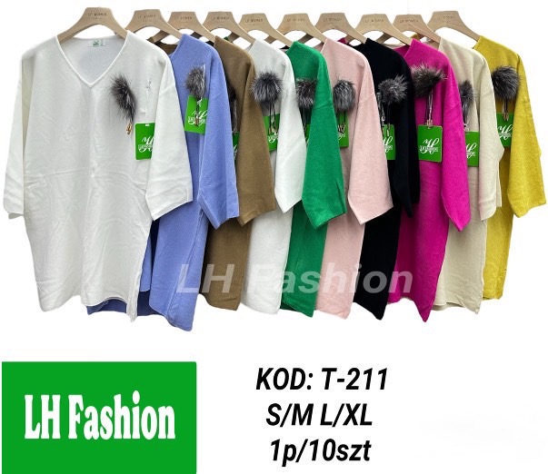 SWETER damskie T-211 Mix kolor S/M-L/XL 1