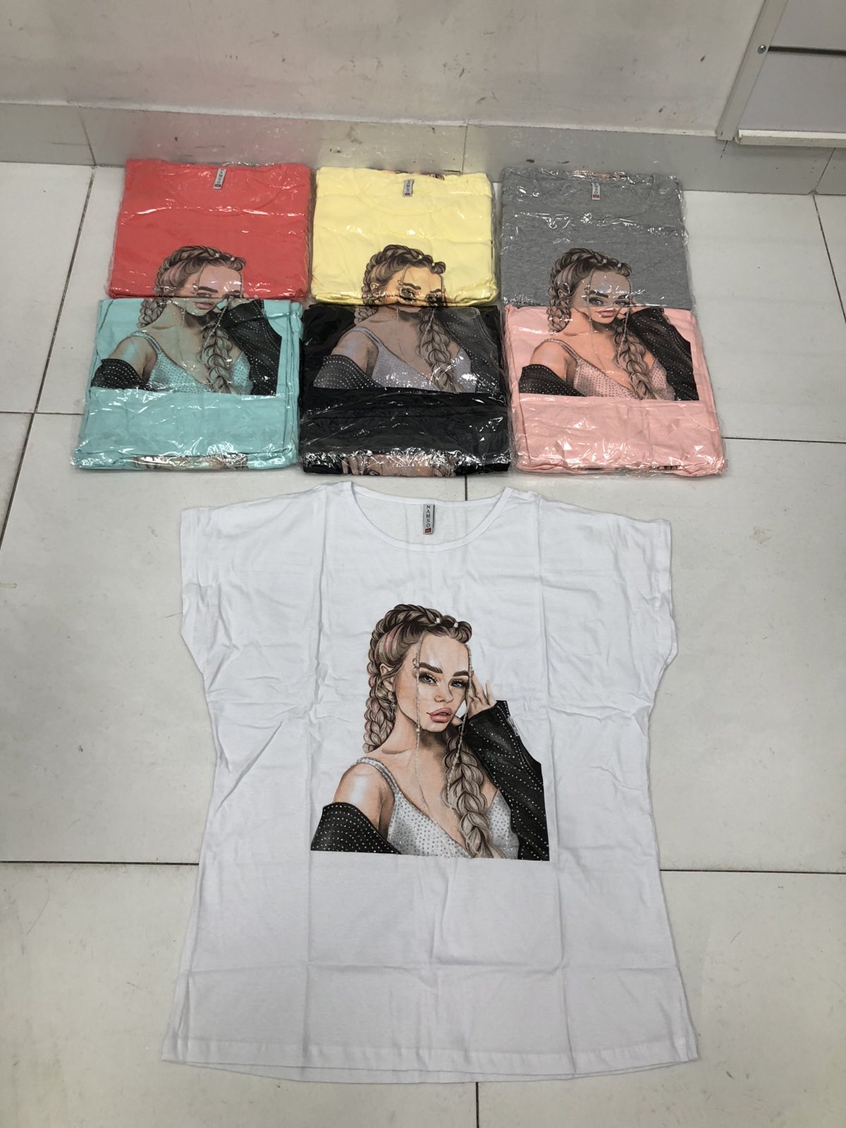 Bluzka damskie 5539 Mix kolor 2XL-4XL (Towar Tureckie)