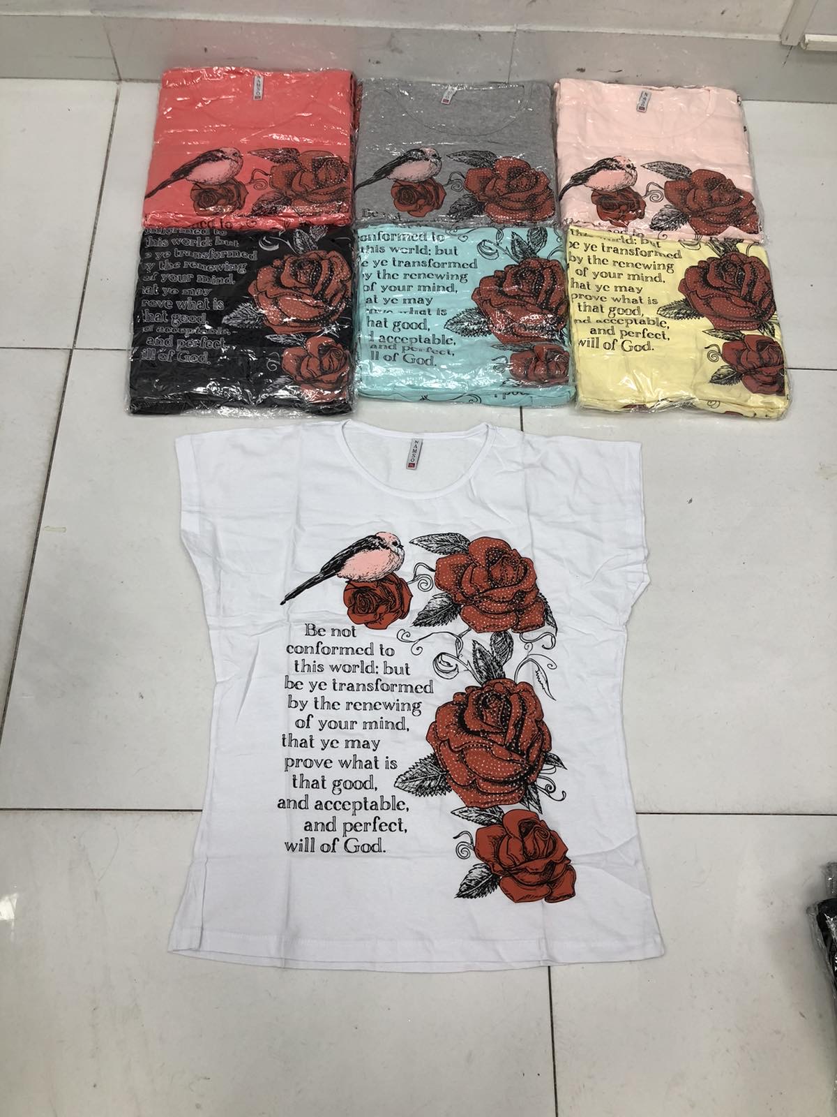 Bluzka damskie 5542 Mix kolor 2XL-4XL (Towar Tureckie)