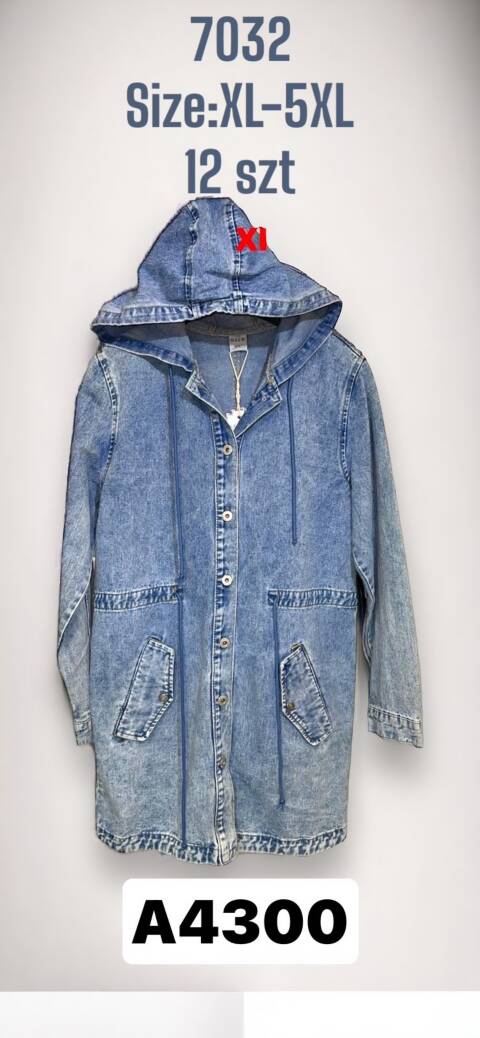 Kurtka jeansowa damskie 7032 1 kolor XL-5XL 1