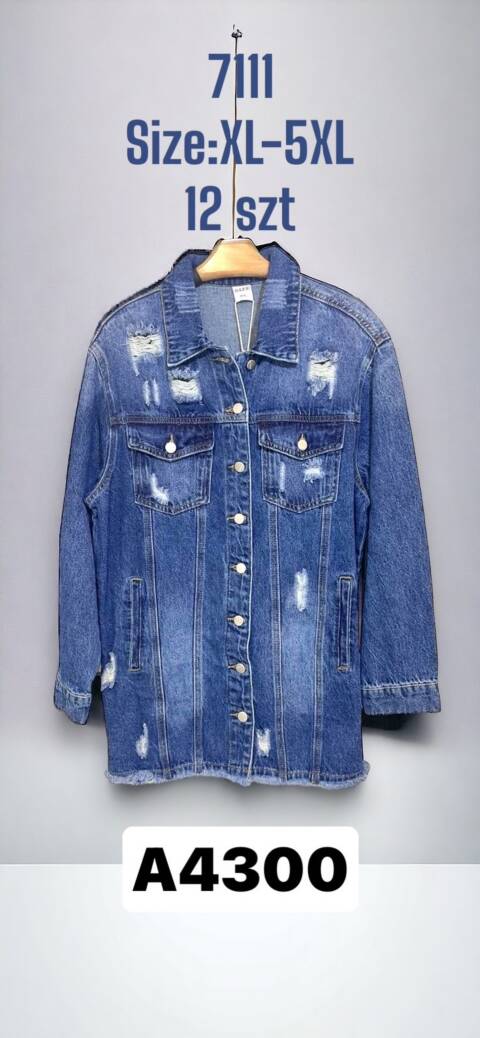Kurtka jeansowa damskie 7111 1 kolor XL-5XL