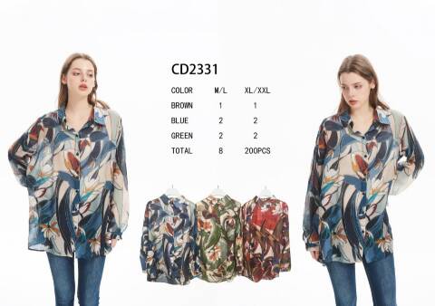 Koszula damskie CD2331 Mix kolor M-2XL