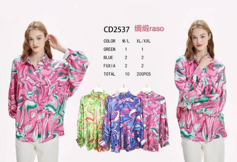 Koszula damskie CD2537 Mix kolor M-2XL