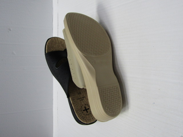 Klapki Damskie 2922 BLACK/BEIGE/WHITE 37-42 1