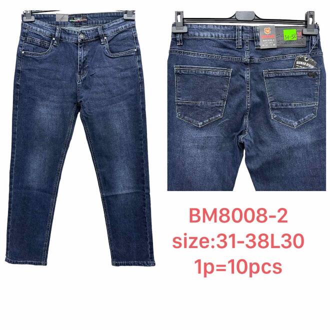 Jeansy męskie BM8008-2 1 KOLOR 31-38