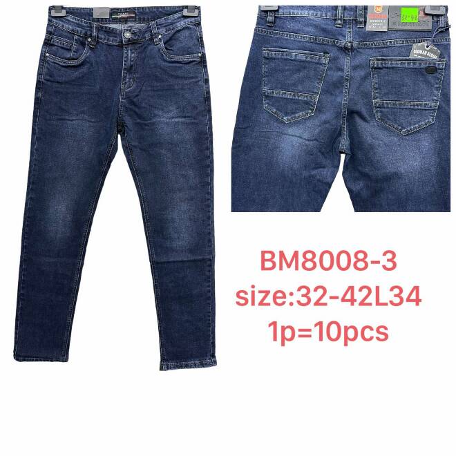 Jeansy męskie BM8008-3 1 KOLOR 32-42