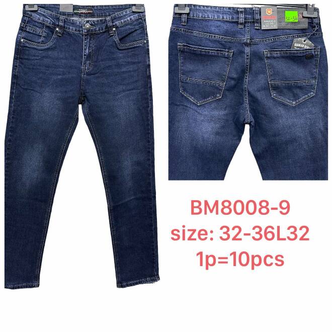 Jeansy męskie BM8008-9 1 KOLOR 32-36