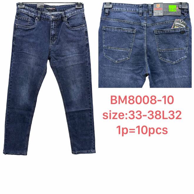 Jeansy męskie BM8008-10 1 KOLOR 33-38 2