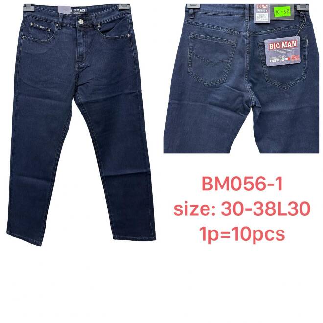 Jeansy męskie BM056-1 1 KOLOR 30-38