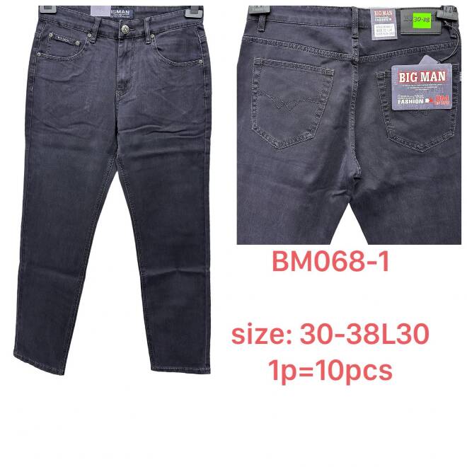 Jeansy męskie BM068-1 1 KOLOR 30-38
