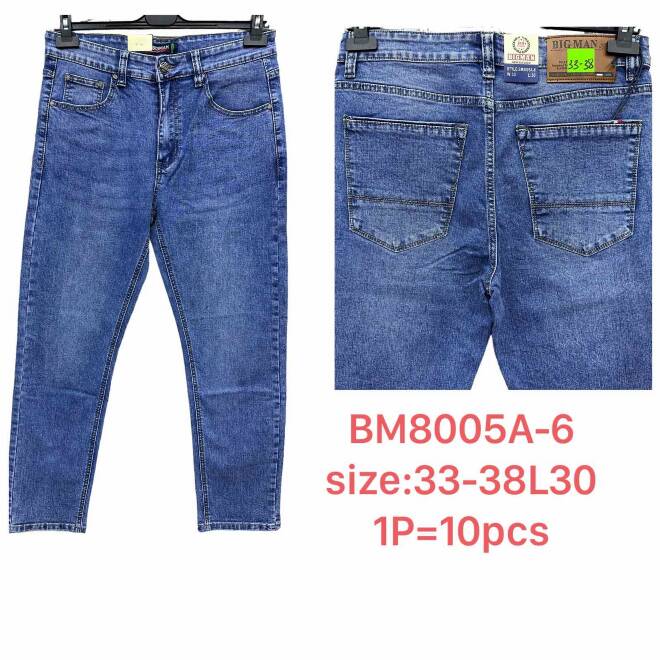 Jeansy męskie BM8005A-6 1 KOLOR 33-38