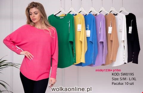 Sweter damskie SW0195 Mix kolor S/M-L/XL