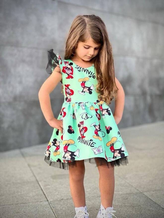 Sukienki dziewczęce 1617 1 KOLOR 3-10 1