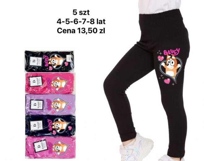 Leginsy dziewczęce 1772 MIX KOLOR 4-8 1