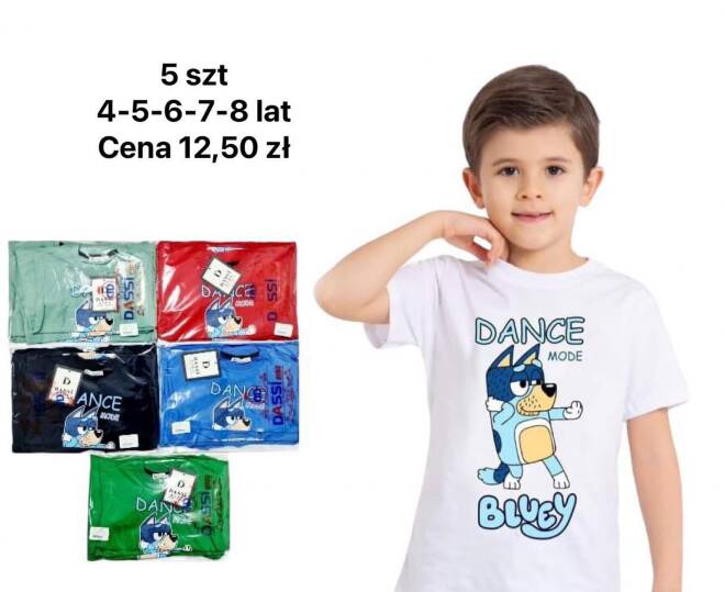 Bluzki dziewczęce 1776 MIX KOLOR 4-8 1