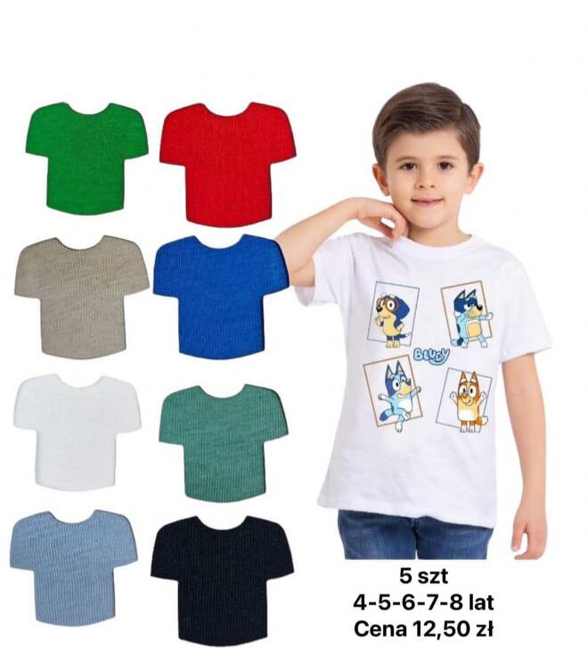 Bluzki dziewczęce 1777 MIX KOLOR 4-8 1