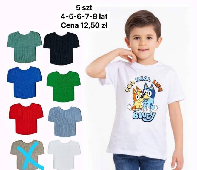 Bluzki dziewczęce 1778 MIX KOLOR 4-8 1