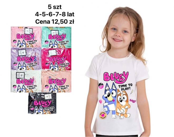 Bluzki dziewczęce 1780 MIX KOLOR 4-8