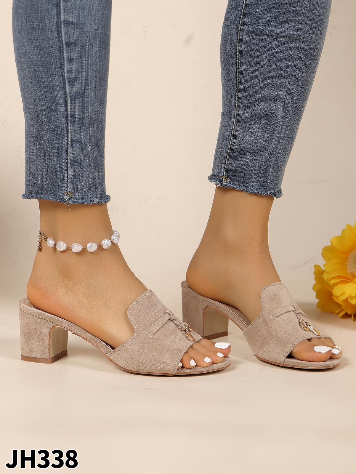 Czółenka Damskie JH338 KHAKI 36-41 1