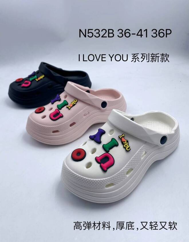 Kapcie damskie N532B 36-41 MIX KOLOR