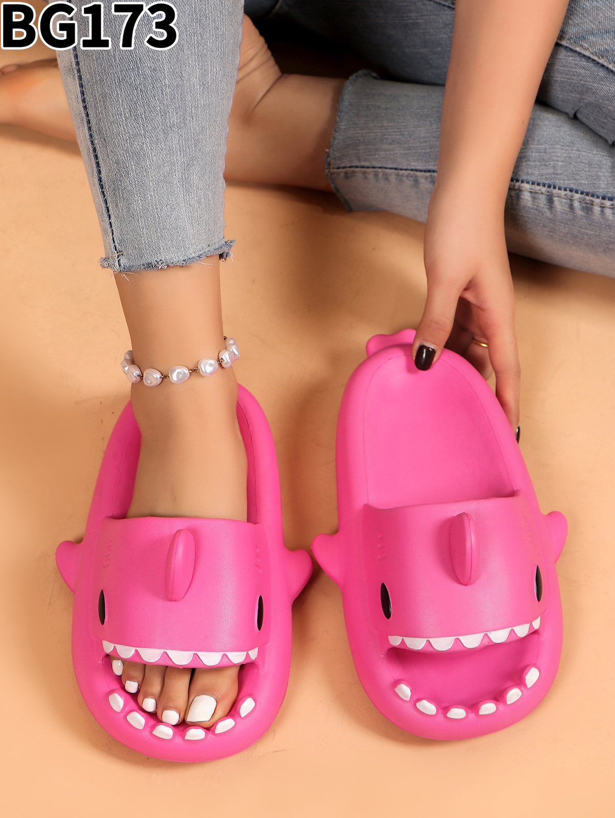 Klapki Damskie BG173 FUSHIA 36-41 1