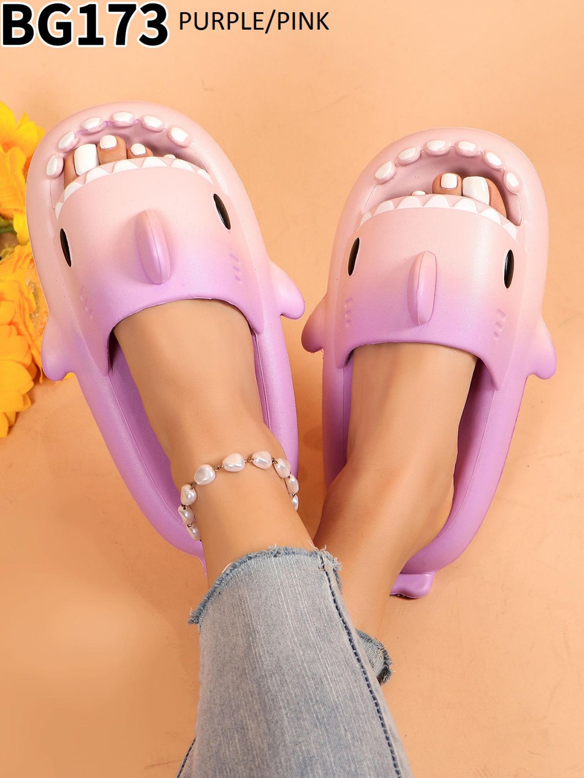 Klapki Damskie BG173 PURPLE/PINK 36-41