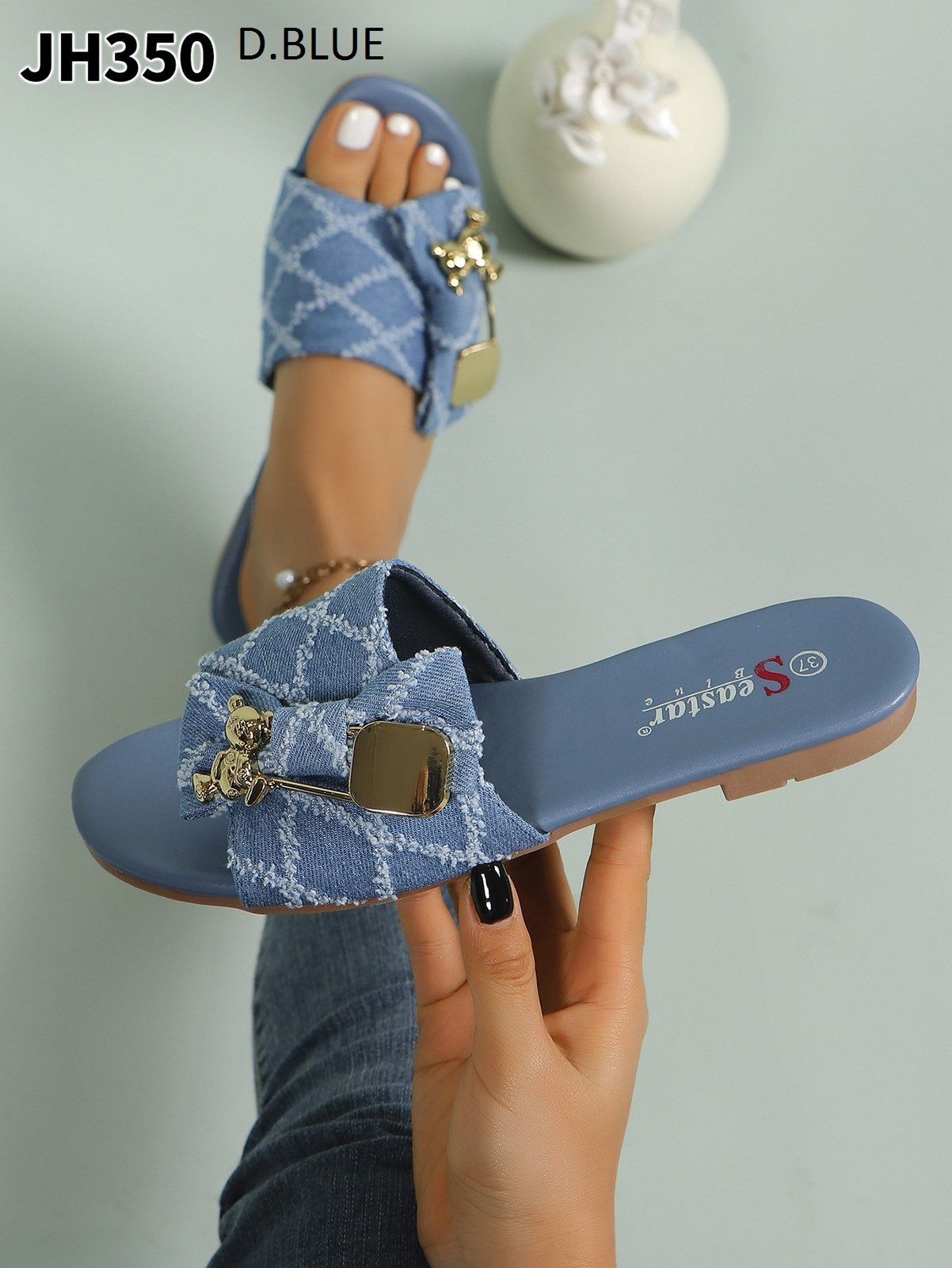 Klapki Damskie JH350 D.BLUE 36-41 1