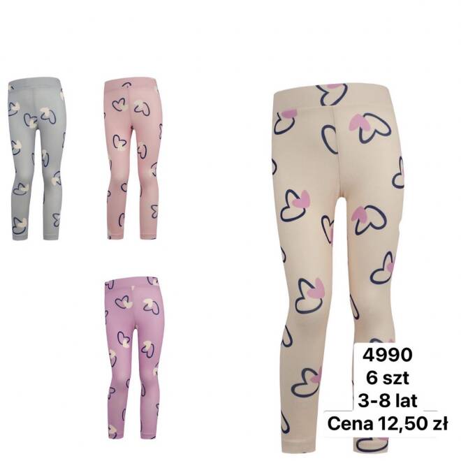 Leginsy dziewczęce 4990 MIX KOLOR 3-8 1