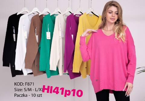 Sweter damskie F871 Mix kolor S-XL