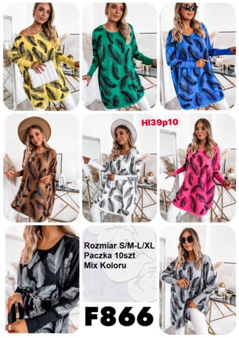 Sweter damskie F866 Mix kolor S-XL 1