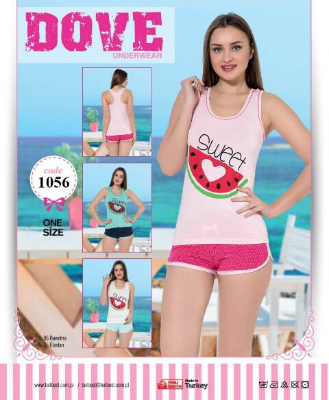 Piżama damskie 1056 1 kolor Standard (Towar Tureckie) 1